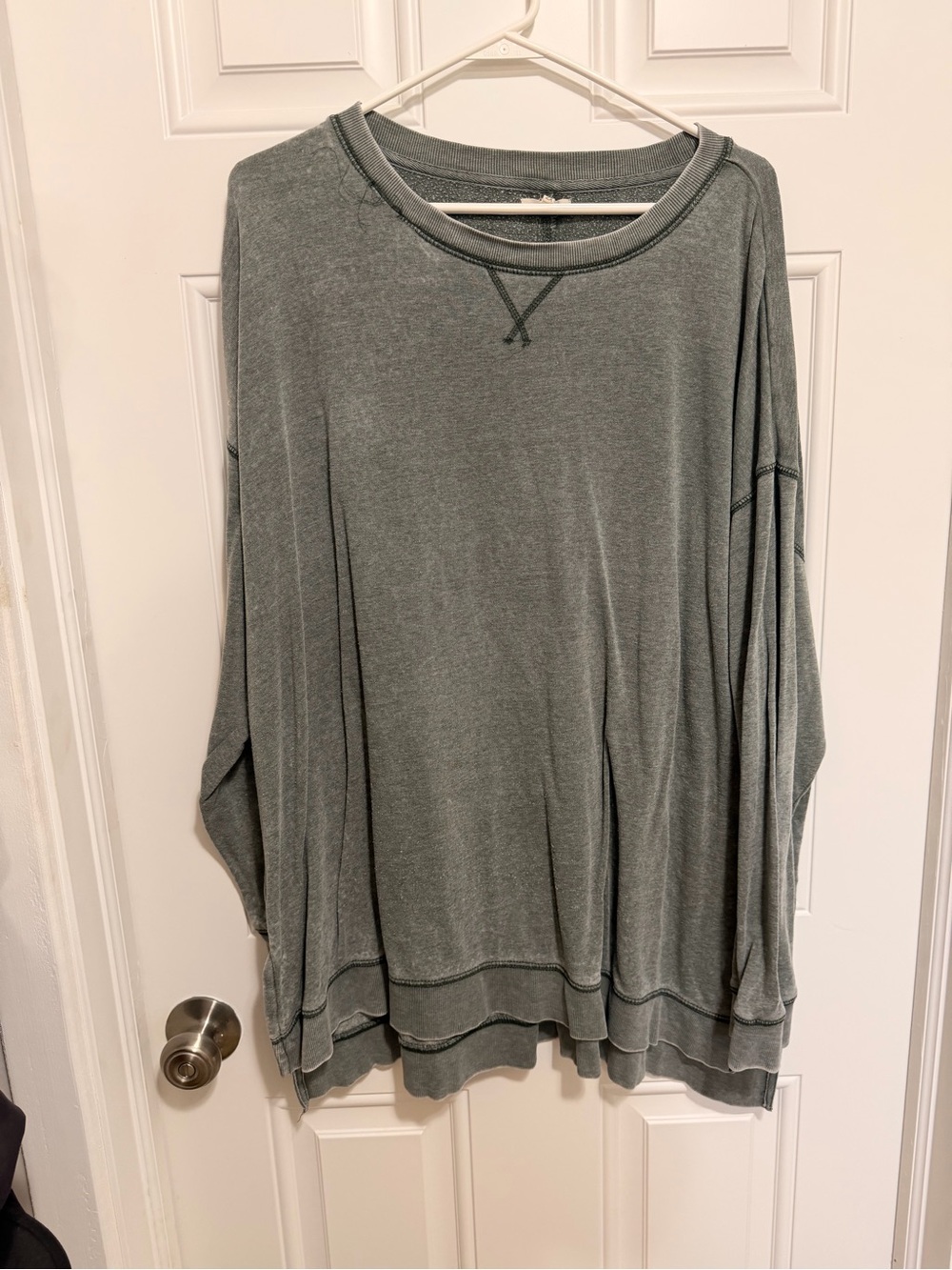 Maurices Washed Sage Green Crewneck Pullover